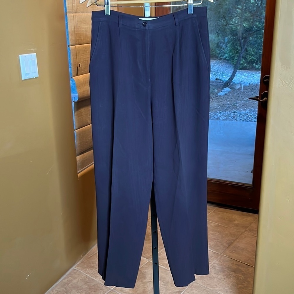 Garfield & Marks Plum Striped Ribbed Pants Kojak Trouser Size 8